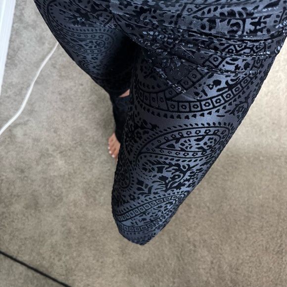 EARTHBOUND Black Flare Velvet Pants - Picture 3 of 3